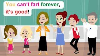 Ella can't fart forever - English Funny Animated Story - Ella English