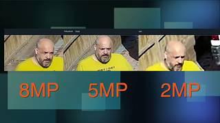 CCTV Camera 2, 5 and 8 Megapixel (4K) comparison