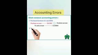 Accounting Errors | New students | #viral #youtubeshorts #shortvideo