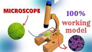 microscope working model for science exhibition - national level science project