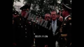 Rumsfeld  ( 2001 Visit. US Secretary of Defence),  landing at Vnukovo Moscow`#ColdWar #usarussia