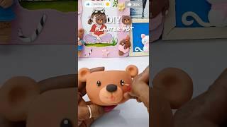 Soft Clay Bear Planter  | Recycled Art That Wins Hearts! #youtubeshorts #diy #craft