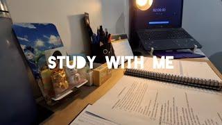 STUDY WITH ME (background noise, no music, with break, real sound) - ASMR - MOTIVATION - 20240106