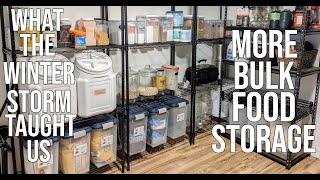 What The Winter Storm Taught Us MORE BULK FOOD STORAGE!/ Texas Winter Storm 2021!