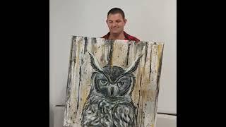 Peinture hibou owl #animal #street art #art #artiste #cedricvignon #expo