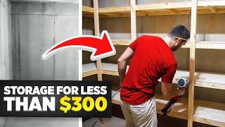 Cheap and easy DIY Storage Shelves