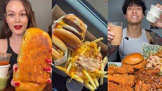 tiktok mukbang compilation 37 | chipotle, in n out & more