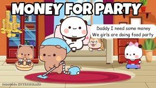 Kiwi wants money for party|| Bubu Dudu | Peach Goma Panda Bear Cats | Kittensisland animation