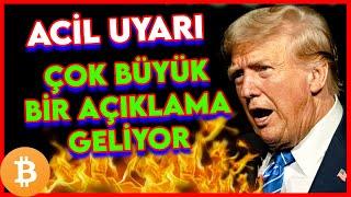 ACİL UYARI! TRUMP YENİ KRİPTO PROJESİNİ TANITACAK! BITCOIN VE BLACKROCK NE YAPACAK! UYARI AÇIKLAMADA