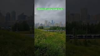 Edmonton LRT cruising through the picturesque city greenery. #shorts #downtownedmonton #travelab