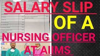 Salary Slip Of Nursing Officer At AIIMS My 4 Months Salary Slip DEDUCTIONS~TAX,NPS.. #NURSESSALARY