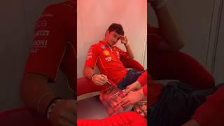 Staring contest feat. Charles Leclerc  #BrazilGP  #F1Shorts #ScuderiaFerrari