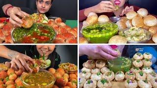 6XSPEED EATING SOUNDS. LOT'S OF SPICY GOLGAPPA AND CHILLY ️ EATING SOUNDS #asmr #challenge