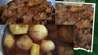 Aloo diye Mutton / Mangshor Jhol / Mutton curry recipe in Bangla