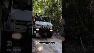 The beauty of Fraser, long Sandy beaches and 2 seconds later and you’re in a rain forest #unimog