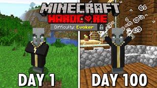 I Survived 100 Days as an EVOKER in Hardcore Minecraft... (Hindi)