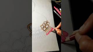 realistic jewellery drawing  full tutorial uploaded #artistshiuli ##shortvideo