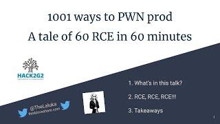 60 Remote Code Execution in 60 minutes - Laluka
