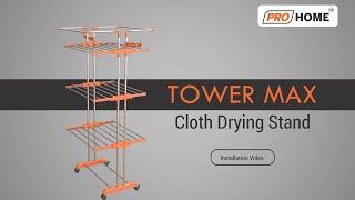 ProHome - Tower Max 4 tier Cloth Dryer Stand || Now Dry your clothes like a Pro, hang them with love