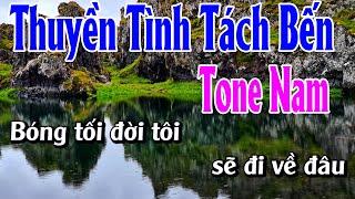 Thuyền Tình Tách Bến Karaoke Tone Nam Karaoke Nhạc Sống 1990 - Beat Mới