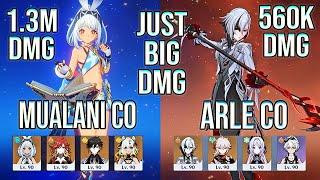 New Genshin BIG DMG 1.3M Maulani C0 & Arlecchino C0 560K Melt spiral abyss floor 12 genshin impact