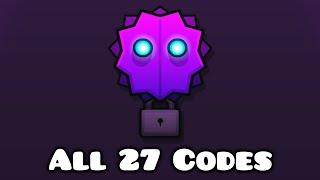 THE WRAITH: ALL 27 CODES - Geometry Dash 2.2