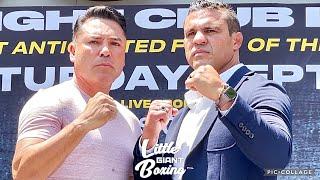 OSCAR DE LA HOYA VS VITOR BELFORT FACE OFF FOR THEIR FIGHT SEP 11 ON TRILLER, WE HAVE A FIGHT!!!