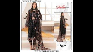 Black Chiffon Dress Design By Ramsha #1215 @fashionright #fashionright #dressdesigns