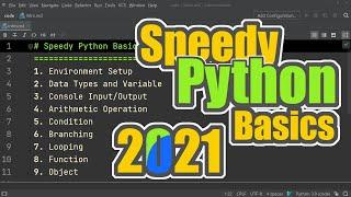 Speedy Python Basic | Fast Python Tutorials | [2021]