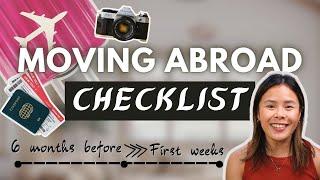 MOVING ABROAD CHECKLIST: move without stress!