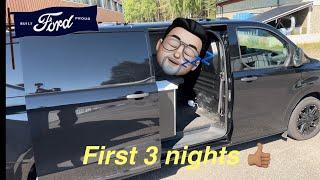 New Ford Transit Custom DIY Camper First Overnight tryout