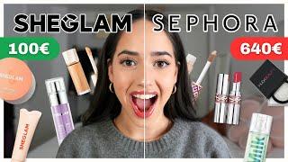 PROBANDO maquillaje CARO VS BARATO SEPHORA VS SHEGLAM |  +600€ en MAQUILLAJE P2