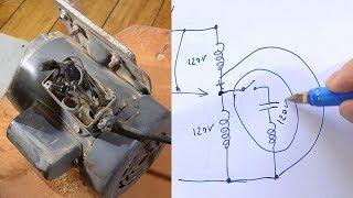 Rewiring a motor from 240 volts to 120 volts