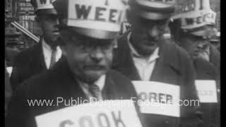 The Great Depression  - Looking for Work and Barter 1930 archival footage  PublicDomainFootage.com