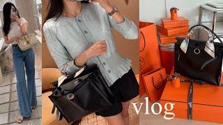 vlog_ 에르메스 워크인 성공템 4번째 코팅 에르백 언박싱 구독자님이랑 라운지 ️데이트한 썰 / 디올·펜디·자라 zara 하울까지 / 쇼핑브이로그