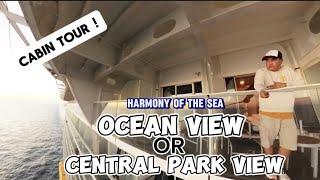 CABIN TOUR ! OCEAN VIEW & CENTRAL PARK VIEW / HARMONY OF THE SEA / ROYAL CARIBBEAN #royalcaribbean