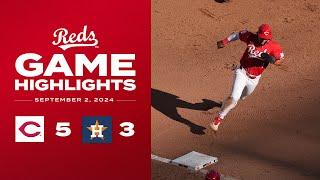 Astros vs. Reds Game Highlights (9/2/24) | MLB Highlights