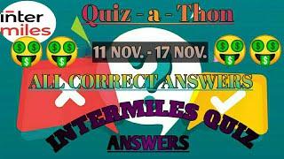 INTERMILES QUIZ ANSWERS TODAY | 11TH NOVEMBER QUIZ ANSWERS | LINGO BINGO