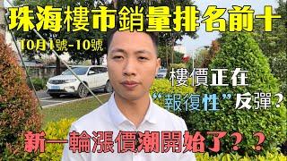 珠海10月份國慶樓市銷量排名前十分享！樓價正在“報復性”反彈？新一輪漲價潮開始了？？