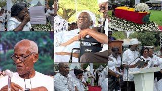 Wife and children of late journalist and commentator Joe Lartey cry bitterly at his funeral service