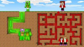 Baby JJ and Mikey Found FAMILY MAZE Challenge in Minecraft - Maizen