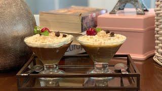 Chocolate Mousse | Salted Caramel Chocolate Mousse | Salted Caramel Topping  |  English recipe |