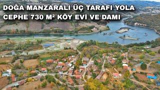 1888- GÖNEN'E 15 KM, DOĞA MANZARALI ÜÇ TARAFI YOLA CEPHE 730 M² KÖY EVİ VE DAMI