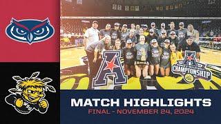 Match Highlights: #6 Florida Atlantic vs #4 Wichita State - 2024 American Volleyball Championship