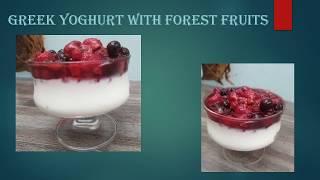 A greek yoghurt with forest fruits