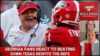 The refs try to steal it, but Georgia CRUSHES Texas in Austin! Georgia fans overreact!