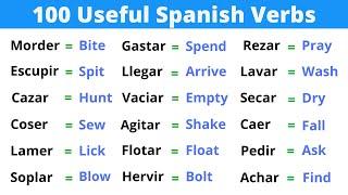 The 100 Most Useful Spanish Verbs for daily use