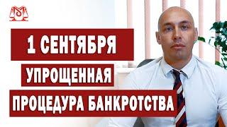 Упрощенная процедура банкротства физических лиц – Вступление в силу 1 сентября 2020 г