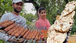 Mutton Seekh KABAB Recipe Inside the Tandoor with Naan  I Roza Food Rail I