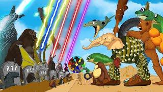 GODZILLA vs TRIPA TROPA TRALALA LIRILIRA TUNG TUNG SAHUR BONEKA CARTOON: Size Comparison/ANIMATION
